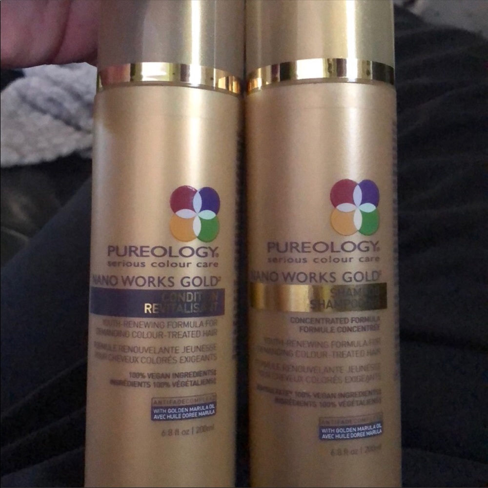 Pureology nano works gold shampoo/cond set